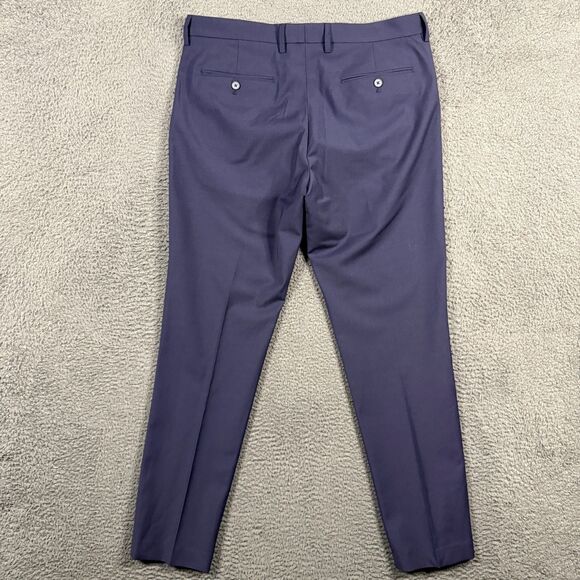 J Crew Pants Mens 34x32 Blue Thompson Tapered Fit Four Season Wool Stretch - Picture 7 of 14